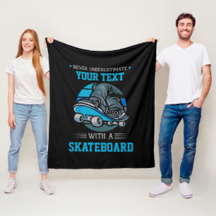 Manta Polar Añadir tu propio texto nunca subestimar - Skateboa