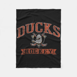 Manta Polar Anaheim Ducks Hockey Vintage Negro Oficial Nhl