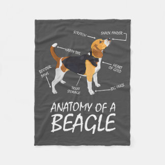 Manta Polar Anatomía De Los Amantes De Un Perro Beagle