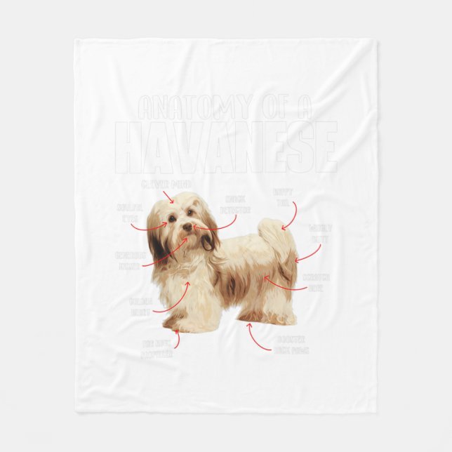 Manta Polar Anatomía De Un Havaneser Havanezer Cubano-Havanese (Anverso)