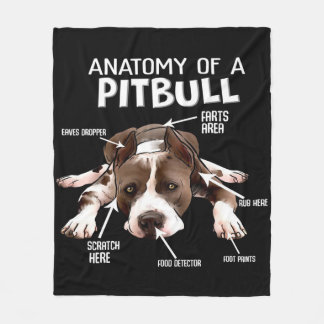 Manta Polar Anatomía De Un Pitbull Estadounidense