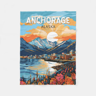 Manta Polar Anchorage Alaska Viaje Arte Vintage