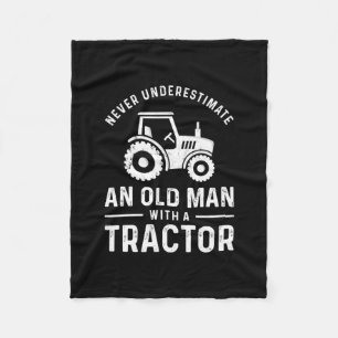 Manta Polar anciano con un tractor para los hombres Granjeros