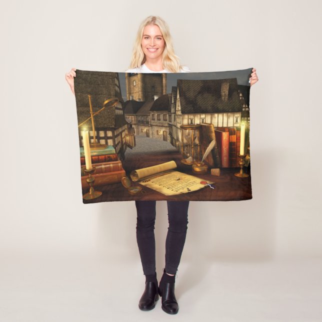 Manta Polar Ancient Horizons Fleece Blanket (In situ)