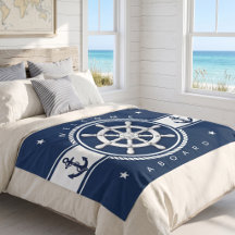 Ancla Náutica Azul Marino Personalizada