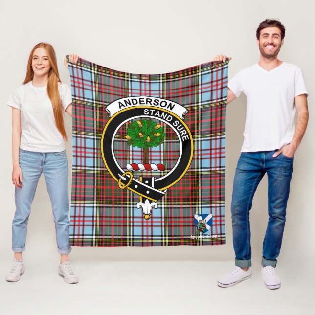 Manta Polar Anderson Ancient Clan Badge Tartan Plaid (In situ)