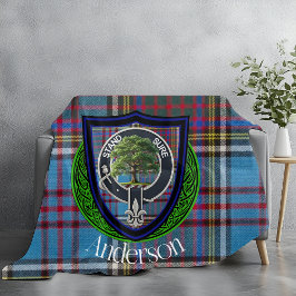 Manta Polar Anderson Scottish Clan Tartan & Escudo