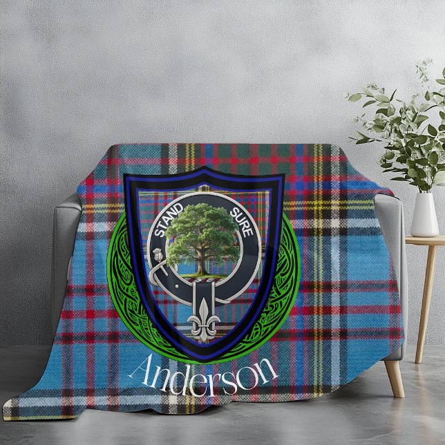 Manta Polar Anderson Scottish Clan Tartan & Escudo (Subido por el creador)