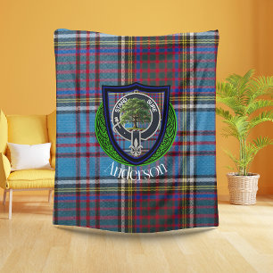 Manta Polar Anderson Scottish Clan Tartan & Escudo