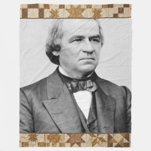 Manta Polar Andrew Johnson — Edredón Presidencial Vintage Blan