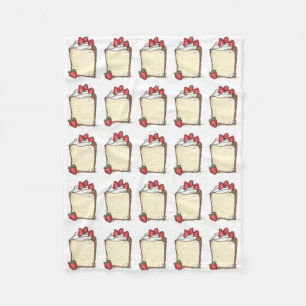 Manta Polar Ángel Alimentos Angelfood Pastel de fresas