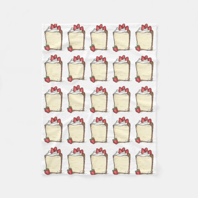 Manta Polar Ángel Alimentos Angelfood Pastel de fresas (Anverso)