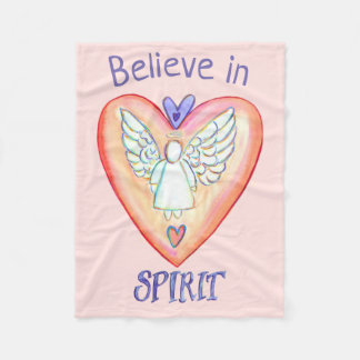 Manta Polar Ángel de la oración de Espíritu Rosado