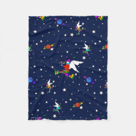 Manta Polar Angel Dudes Starry Midnight Fleece Blanket