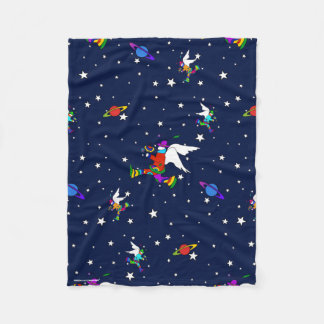 Manta Polar Angel Dudes Starry Midnight Fleece Blanket