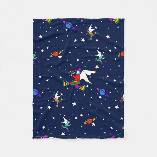 Manta Polar Angel Dudes Starry Midnight Fleece Blanket (Anverso)