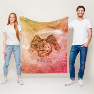 Manta Polar Angel Eros en el amor, te amo