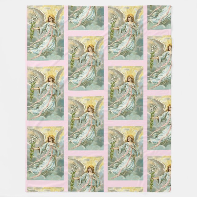 Manta Polar Angel In Blue Fleece Blanket (Anverso)