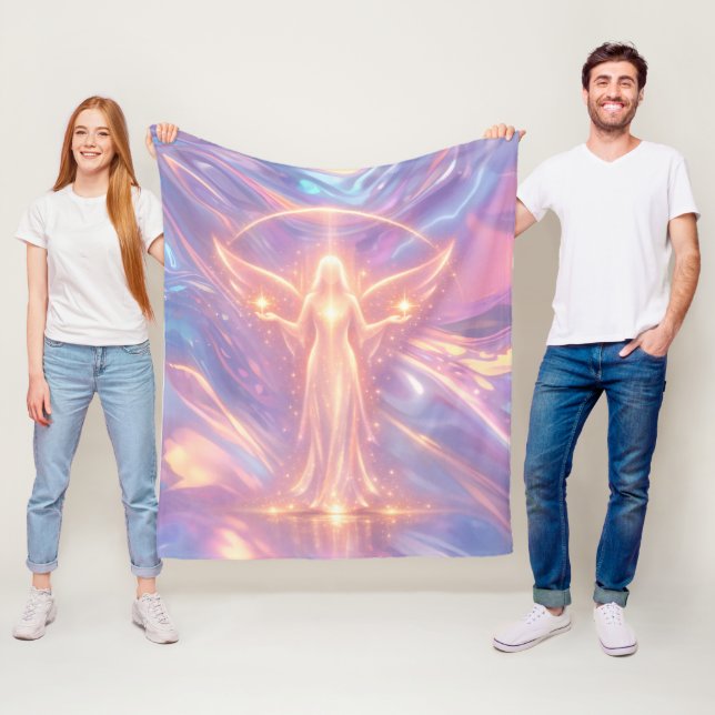 Manta Polar Angel of Light Fleece Blanket – Ethereal Celestial (In situ)