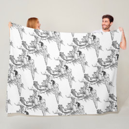 Manta Polar Angel Postcard Fleece Blanket