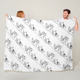 Manta Polar Angel Postcard Fleece Blanket