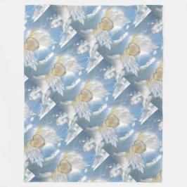 Manta Polar Angel Postcard Fleece Blanket