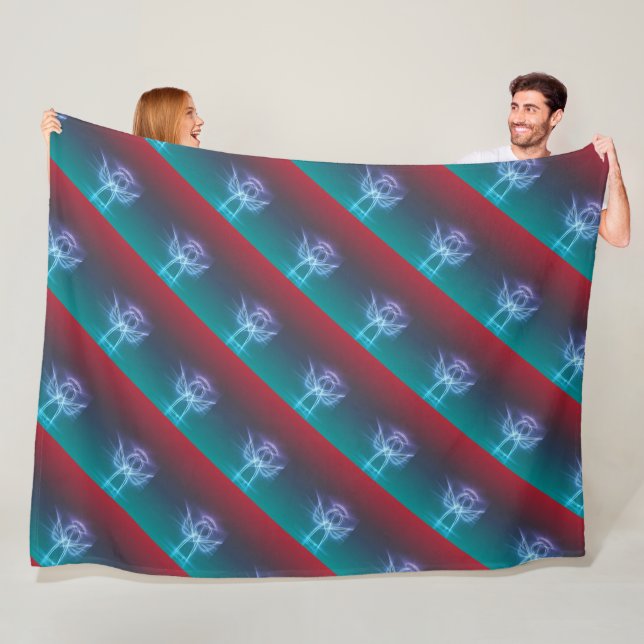 Manta Polar Angel Postcard Fleece Blanket (In situ)