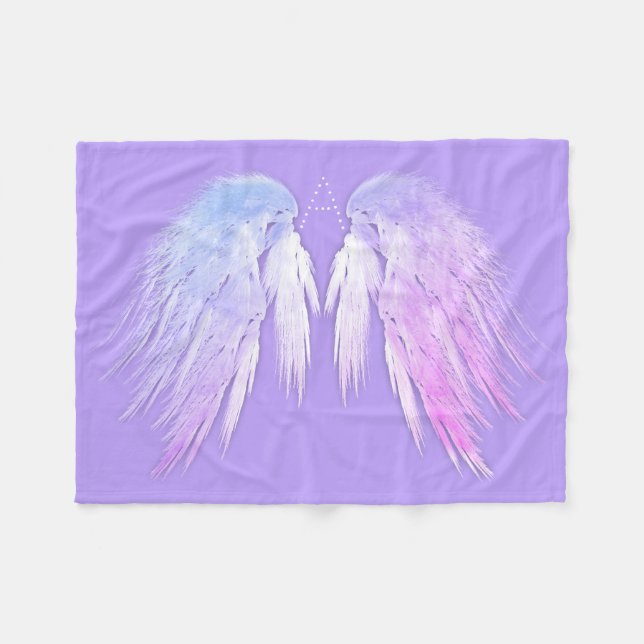 Manta Polar ANGEL WINGS Fairy Purple Monograma (Frente (Horizontal))