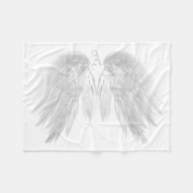 Manta Polar ANGEL WINGS Monograma Blanco (Frente (Horizontal))