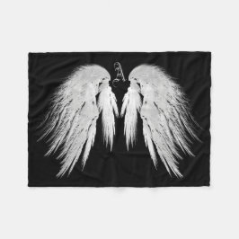 Manta Polar ANGEL WINGS Monograma Negro