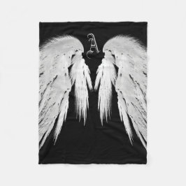 Manta Polar ANGEL WINGS Monograma Negro