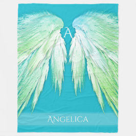 Manta Polar ANGEL WINGS Monograma Nombre Ombre fresco