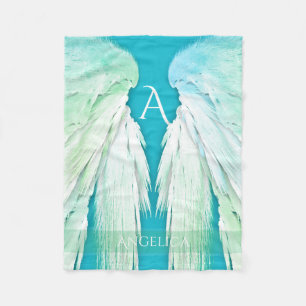 Manta Polar ANGEL WINGS Monograma Nombre Ombre fresco
