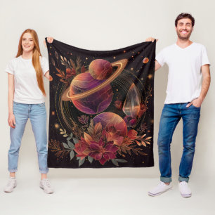 Manta Polar Anillo de cristal de fantasía espacial púrpura del