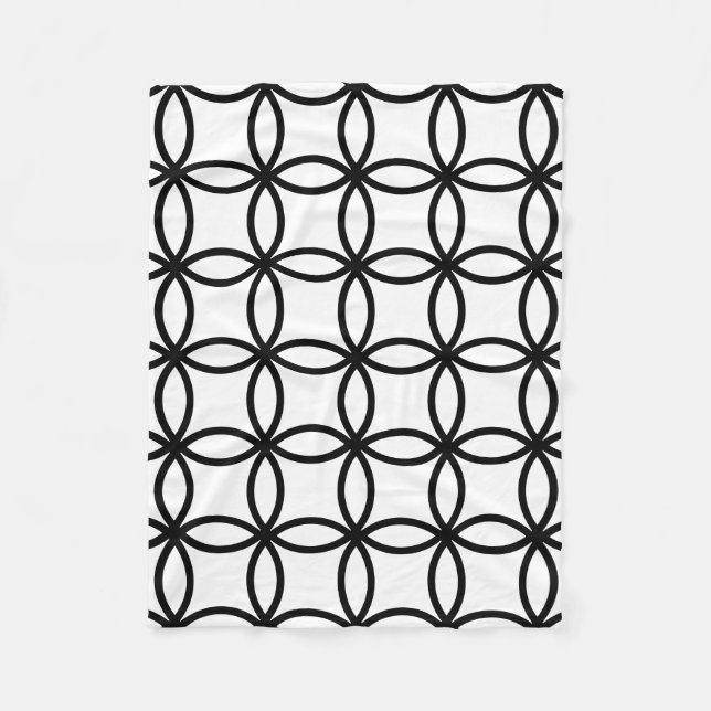 Manta Polar Anillos blancos y negros (Anverso)