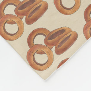 Manta Polar Anillos de cebolla frita Papel de comida rápida