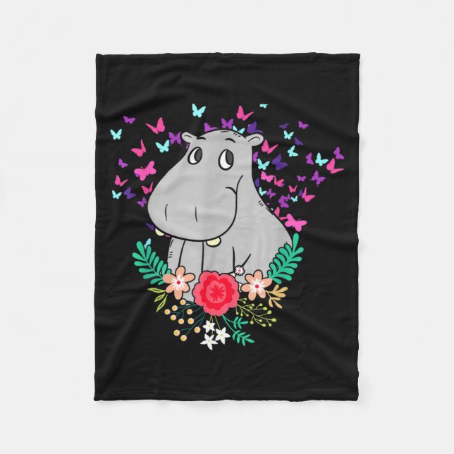 Manta Polar Animal Lover Butterfly Valentines Day Gift Flowers (Anverso)