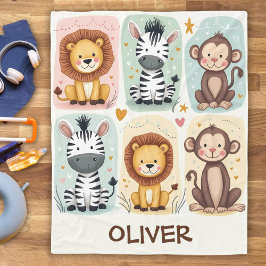 Manta Polar Animales caprichosos de Safari