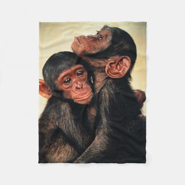 Manta Polar Animales de bebé más afectados | Chimpanzee Hug (Anverso)