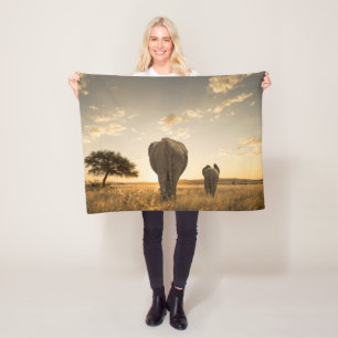 Manta Polar Animales de bebé más afectados   Elefante Calf y M