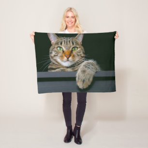 Manta Polar Animales de bebé más afectados Gris Tabby Cat Fa