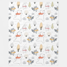 Manta Polar Animales de bosque adorables