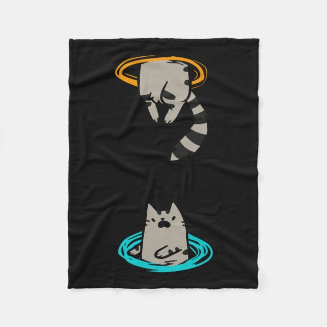 Manta Polar Animales de video divertidos de gato (Anverso)