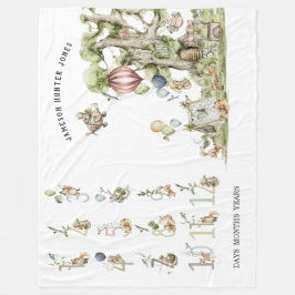 Manta Polar Animales del bosque de Woodland Circus | Hito bebé