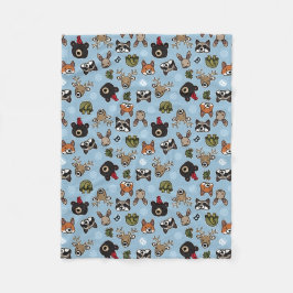 Manta Polar Animales dulces y amistosos, agregar monograma