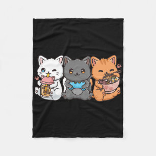 Manta Polar Anime Bo Tea Bubble Tea Gaming Gamer Ramen Cat