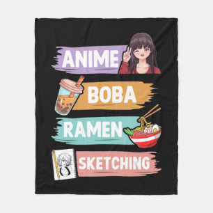 Manta Polar Anime Boba Ramen Sketching Otaku Kawaii Anime Chic