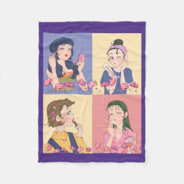 MANTA POLAR ANIME , CHICA , MAKEUP