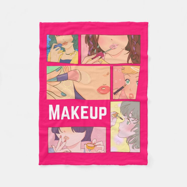 MANTA POLAR ANIME , CHICA , MAKEUP (Anverso)