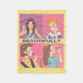 MANTA POLAR ANIME , CHICA , MAKEUP